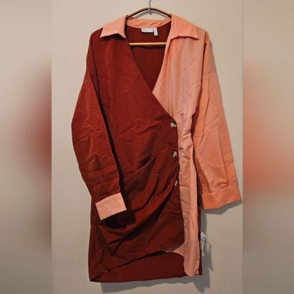 Two-tone Shirt Dress